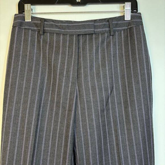 Brooks Brothers Wool Caroline Fit Trousers Size 6 Pinstripe Gray Purple Office - Picture 4 of 8